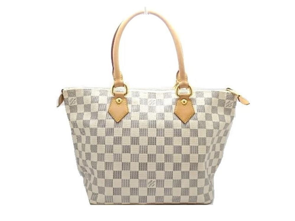 LOUIS VUITTON Saleya Handbag Damier Azur White
